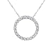 Crislu Sterling Silver Circle of Love Pendant 1.1 Carat (ctw) Cubic Zirconia (CZ)