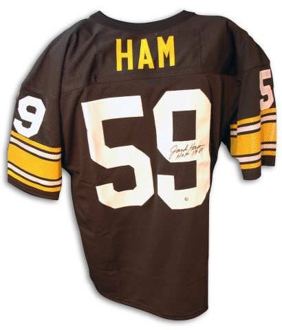 Autographed Jack Ham Pittsburgh Steelers Throwback Black Jersey With Hof 88