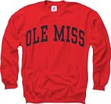 Mississippi Rebels Red Arch Crewneck Sweatshirt