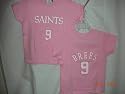Reebok New Orleans Saints Drew Brees Pink Girl's Name and Number T-Shirt