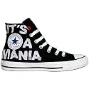 Converse, Chucks All Stars Chuck Taylor, HI Maniaz Black White Schwarz Grau Schrift 108931, US 6 / EU 39