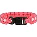 Knotty Boys 310 8" Diameter Medium Single Weave Hot Pink & White Breast Cancer Awareness Survival Bracelet with Hand Tied Nylon Cord