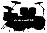 Drumset Music Chalkboard Vinyl Wall Sticker