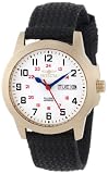 Des femmes Invicta &eacute;dition sp&eacute;ciale 18kt plaqu&eacute; or blanc Dial inox et Black montre de toile 1043
