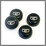 Chrysler 300 HEMI C Black License Plate Screw Covers