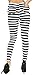 Simplicity Women's Black & White Striped / Looped Slim-Fit Tight Leggings