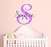 Nursery Purple Sparkle Custom Name Wall Decal Sticker, 28