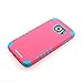 S6 case, Pasonomi® 3-piece 3 in 1 Combo Hybrid Defender High Impact Body Armor Hard Pc & Silicone Case Protective Cover for Samsung Galaxy S6 (Hot Pink)