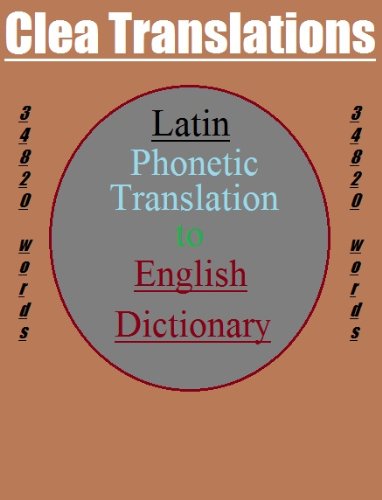 Textbook - Latin Phonetic To English Dictionary