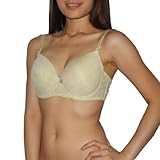 Womens Inteco Lingerie Perfectly Fit Padded Underwired Soft Cup Bra / Underwear - Beige - Size: US:36D UK:36DD EU:80E