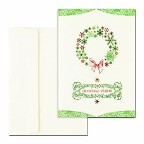 Jeweled Wreath - Boxed Christmas Cards