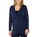 Mossimo&reg; Black Plus Ultra Soft Boyfriend Cardigan - Dark Blue Heather