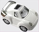 Porche Car Miniature Alarm Clock - in White