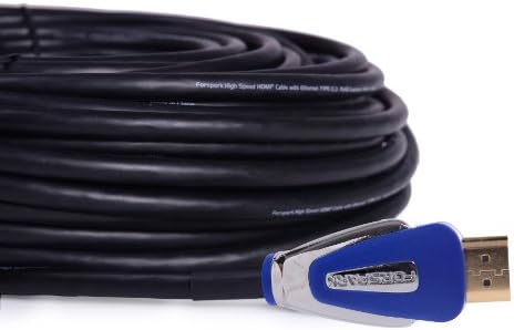 Forspark 20feet （7.5 Meters) Aurora Ultra High Speed Series Hdmi Cable with Ethernet, Metal Blue Case,hdmi Connector a to a Type, 24awg, Support 3d,4k,18gbps, Good for Samsung Matricom Hp Tablet Pc, Cl3 Rated,flexible for In-wall Installation ，Newest Standard Hdmi Cable 2.0