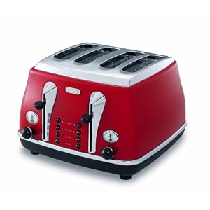 De'Longhi Icona CTO4003.R 4-Slice Toaster (Scarlet Red) De'Longhi Icona CTO4003.R 4-Slice Toaster (Scarlet Red)
