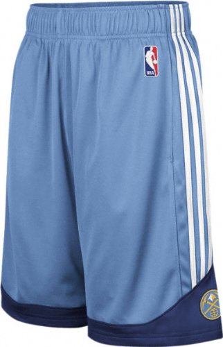 adidas Denver Nuggets Light Blue Pre-Game Mesh Basketball Shorts (X-Large)