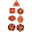 Polyhedral 7-Die Translucent Dice Set - Orange