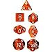 Polyhedral 7-Die Translucent Dice Set - Orange