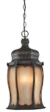 World Imports Lighting 1493-06 Old World Brass 3-Light Outdoor Hanging Lantern with Open Ironwork, Flemish