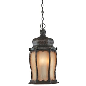 World Imports Lighting 1493-06 Old World Brass 3-Light Outdoor Hanging Lantern with Open Ironwork,... by World Imports