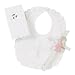 Elegant Baby Girl'S Christening Gift Set Includes 100% Cotton Bib, Wall Hanging Porcelain Cross & Bible. Gift Boxed