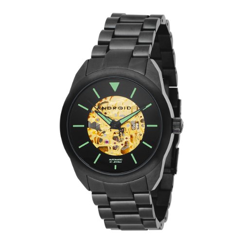 Android Men's AD392BKG Savant Skeleton Automatic Gold-Tone Dial Watch