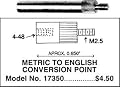 2.5MM TO 4/48 inch Conversion Point