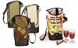 Contemporary Wine & Beverage Insulated Bottle Carrier w/ Accessories - Floral