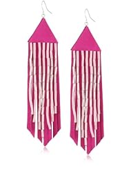 Presh Beaded Pink Soft Suede Earrings