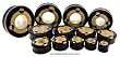 BLACK WOOD AND CROCODILE WOOD TUNNELS WITH DESIGN TBCW16 -16MM(5/8")