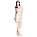 E.JAN1ST Women's Metallic Dress Boatneck 3/4 Sleeve Wave Gold Shift Party Dresses