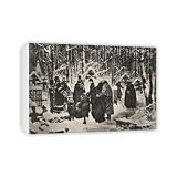 Funeral service in a Russian cemetery - Canvas - Medium - 30x45cm