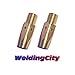 WeldingCity 2-pk MIG Welding Gun Contact Tip Adapter Gas Diffuser 169728 for Miller MIGmatic M-25 M-40 Hobart H-series MIG Guns