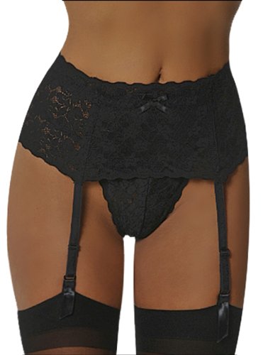 Big Sexy Lingerie Lace Garter Belt G-string Stockings 3 Pcs Bundle S-3X