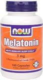 NOW Foods Melatonin 3mg, 180 Capsules