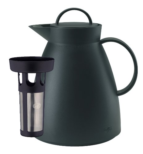 alfi 0935020561 Isolierkanne Dan Kunststoff schwarz 1,0 l + Teefilter