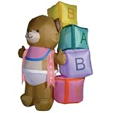 Airblown Teddy Bear with Blocks & Banner