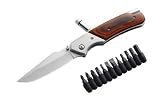 Eigenschaften Herbertz  / Herbertz Einhandmesser, AISI 420, Pakkaholz, mit Licht, Bits und Etui