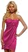 Pink Strapless Fitted Evening Prom Party Satin Womens Mini Dress