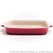Le Creuset Stoneware 12 1/2-Inch Rectangular Baking Dish, Cherry