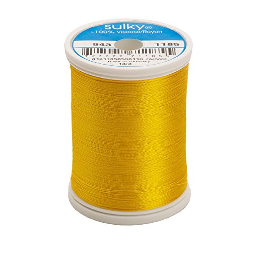 Sulky Of America 268d 40wt 2-Ply Rayon Thread, 850 yd, Golden Yellow