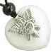 Guardian Spirit Angel Love Heart Amulet Evil Eye Protection White Jade Gemstone Pendant Necklace