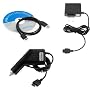 USB Data Cable + Rapid Car Charger + Home Travel Charger for AT&T Samsung A767 Propel Cell Phone