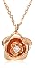 14k Rose, Yellow, or White Gold Diamond Flower Pendant (.05 cttw, J Color, I2 Clarity), 16