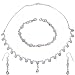 Necklace Earrings Bracelet Sterling Silver Amethyst Jewelry (gnklcs356)