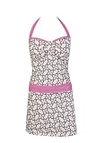 Marina West Swimsuit, Two Piece Plus Wrap, Bandeau Tankini with Bikini Bottoms and Skirt Wrap, Pink/white/brown Print