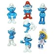 2011 THE SMURFS MOVIE 2" INCH FIGURINES SET OF 7 FIGURES