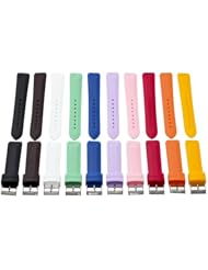 (Set of 10) - 22mm Classic Rubber Watch Band Straps - Fit Philip Stein Chronograph Watches