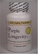 Anti-Aging Naturals: PURPLE LONGEVITY(TM), w/ Anti-Aging Grape Seed Extract, Grape Skin Extract and Resveratrol Extract! 60 vegetarian capsules. See our Free Shipping Offer!