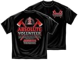 Absolute Volunteer Firefighter T-shirt by Erazor Bits